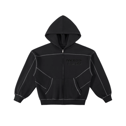 CONTRAST ZIP HOODIE