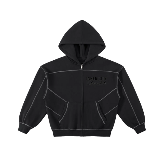CONTRAST ZIP HOODIE