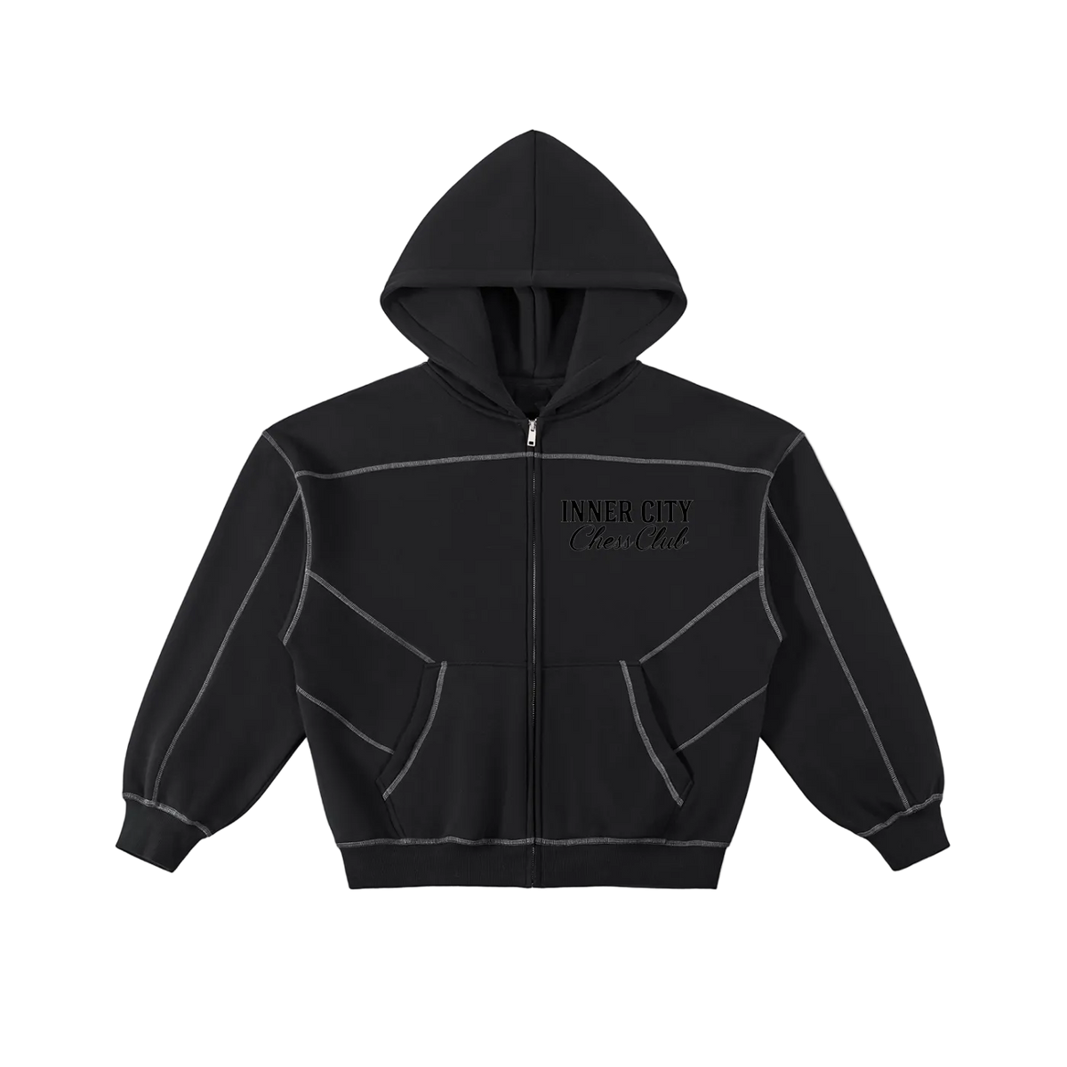 CONTRAST ZIP HOODIE